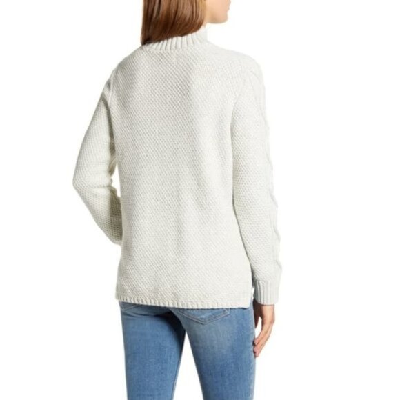 Lucky Brand Cable Knit Mock Neck Sweater - Picture 2 of 5